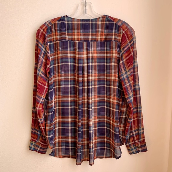 Anthropologie Maeve sheer plaid top - Picture 6 of 10